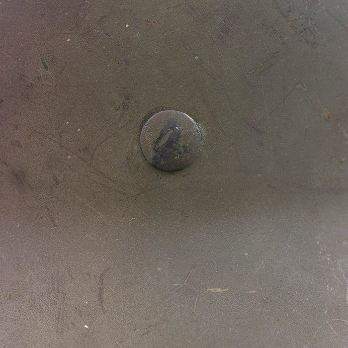 ADM70 Excellent Luftwaffe M35 single decal tricolor spray camouflaged helmet — image 17