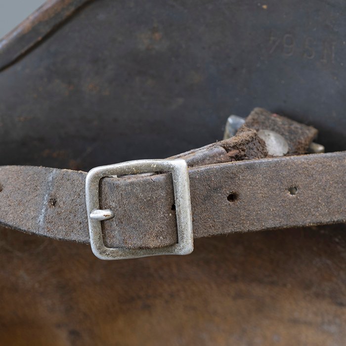 ADM70 Excellent Luftwaffe M35 single decal tricolor spray camouflaged helmet — image 23