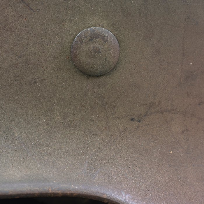 ADM70 Excellent Luftwaffe M35 single decal tricolor spray camouflaged helmet — image 5