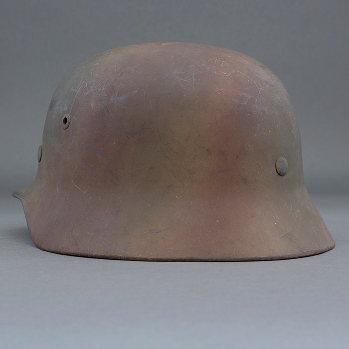 ADM70 Excellent Luftwaffe M35 single decal tricolor spray camouflaged helmet — image 9