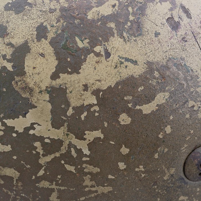 RH23 Luftwaffe M38 single decal tricolor over tan camouflaged Fallschirmjäger helmet — image 18