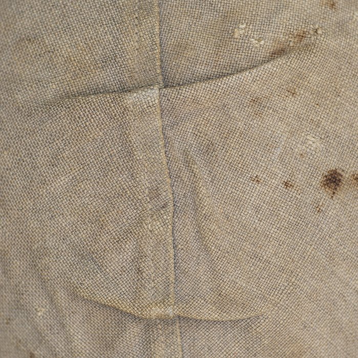 RH28 Heer M40 single decal sawdust overpaint helmet with field made burlap cover — image 19