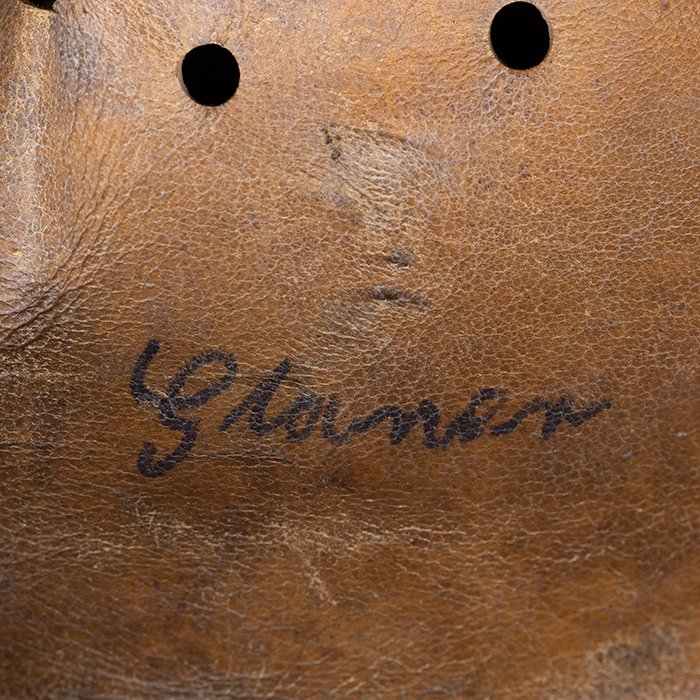 RH29 Heer M40 single decal camouflaged helmet with issue net and elastic bands — image 28