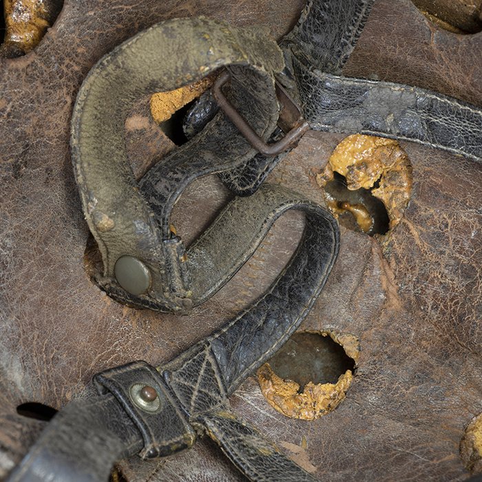 RH27 Luftwaffe M38 double decal camouflaged Fallschirmjäger helmet — image 23