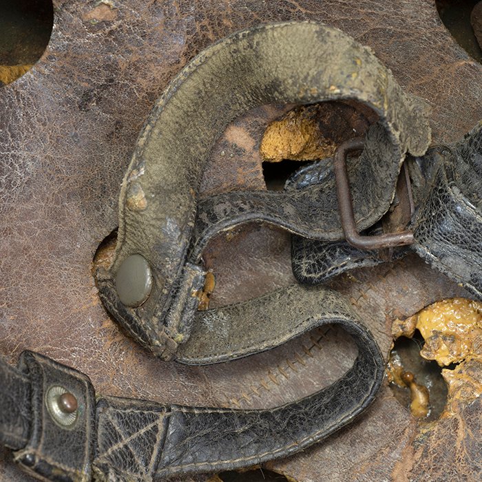 RH27 Luftwaffe M38 double decal camouflaged Fallschirmjäger helmet — image 24