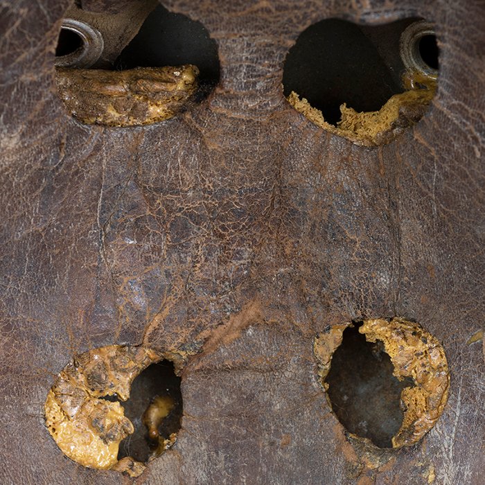 RH27 Luftwaffe M38 double decal camouflaged Fallschirmjäger helmet — image 31