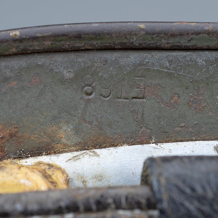 RH27 Luftwaffe M38 double decal camouflaged Fallschirmjäger helmet — image 34