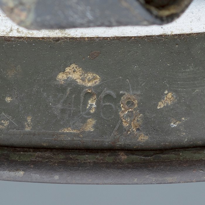 RH27 Luftwaffe M38 double decal camouflaged Fallschirmjäger helmet — image 36