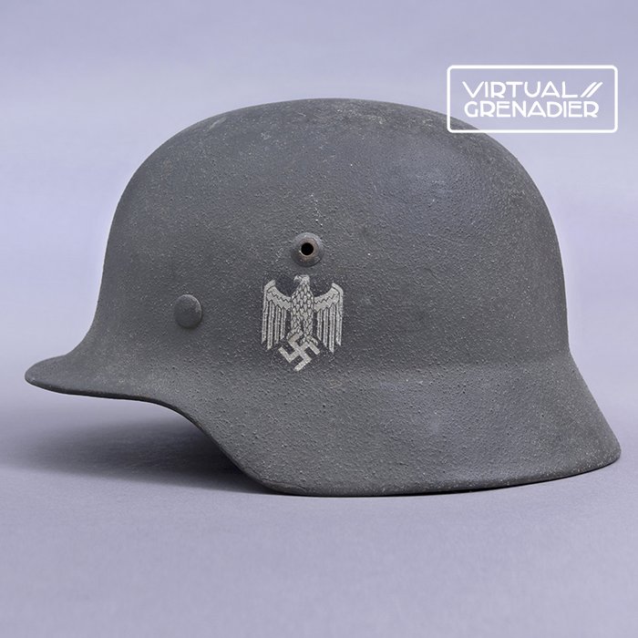 RH21 Heer M35 single decal helmet with rough textured finish — image 2