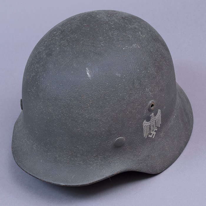 RH21 Heer M35 single decal helmet with rough textured finish — image 6