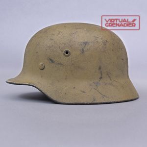 RH19 Luftwaffe M40 single decal tan camouflaged helmet