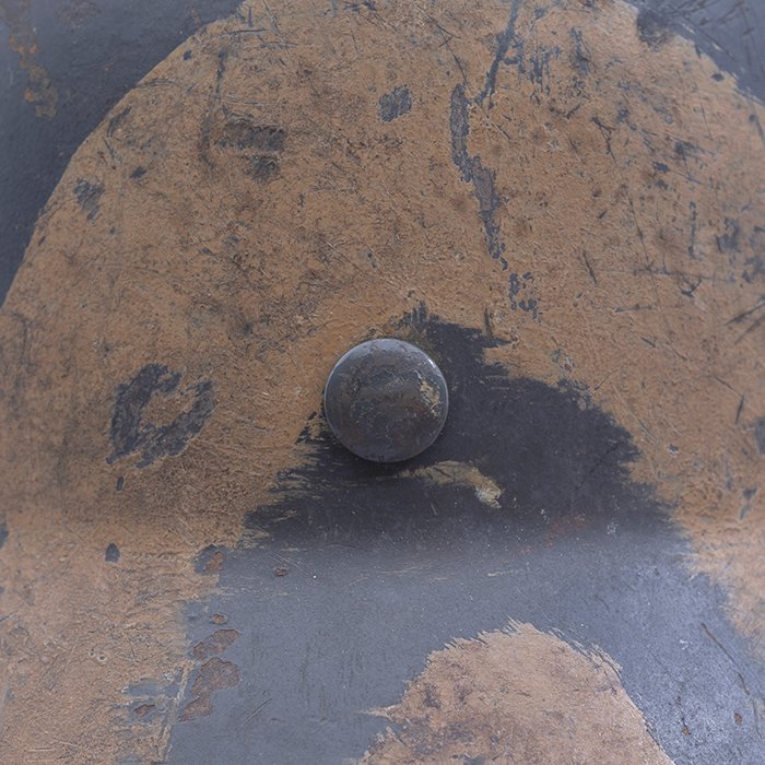 RH14 Luftwaffe M35 double decal tan striped camouflaged helmet — image 14