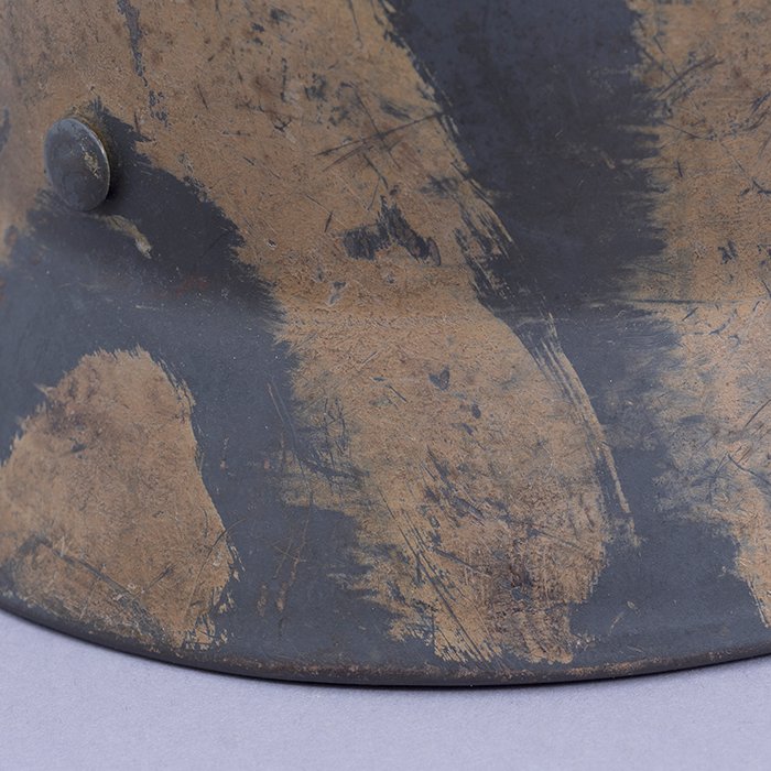 RH14 Luftwaffe M35 double decal tan striped camouflaged helmet — image 16