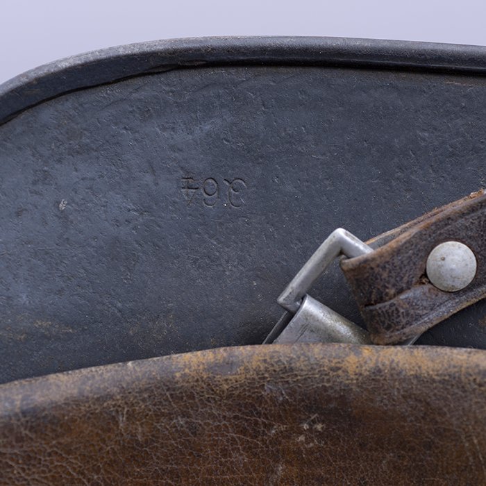 RH14 Luftwaffe M35 double decal tan striped camouflaged helmet — image 24