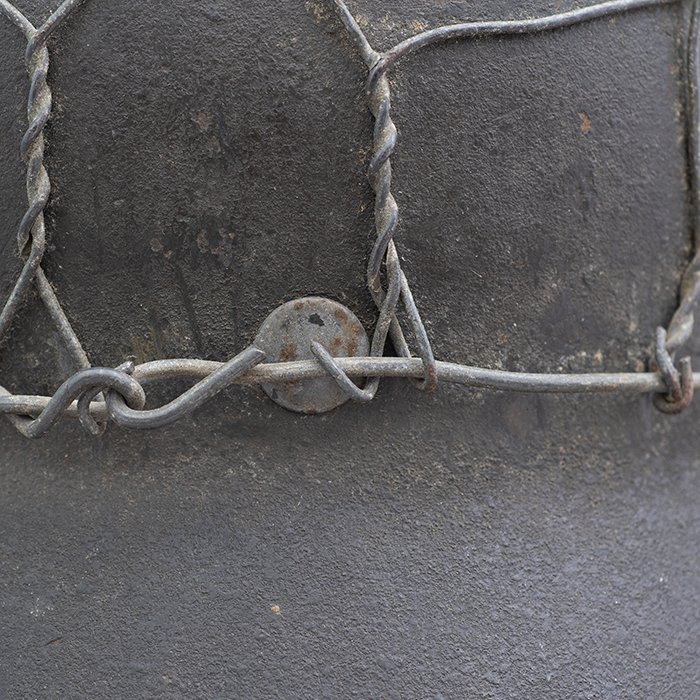 RH12 Heer M35 single decal half basket chickenwire helmet — image 14