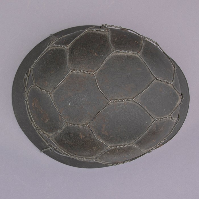 RH12 Heer M35 single decal half basket chickenwire helmet — image 17