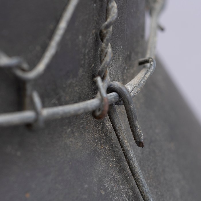 RH12 Heer M35 single decal half basket chickenwire helmet — image 9