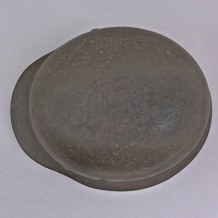 RH11 Luftwaffe M35 double decal olive and brown camouflaged overpaint helmet — image 14