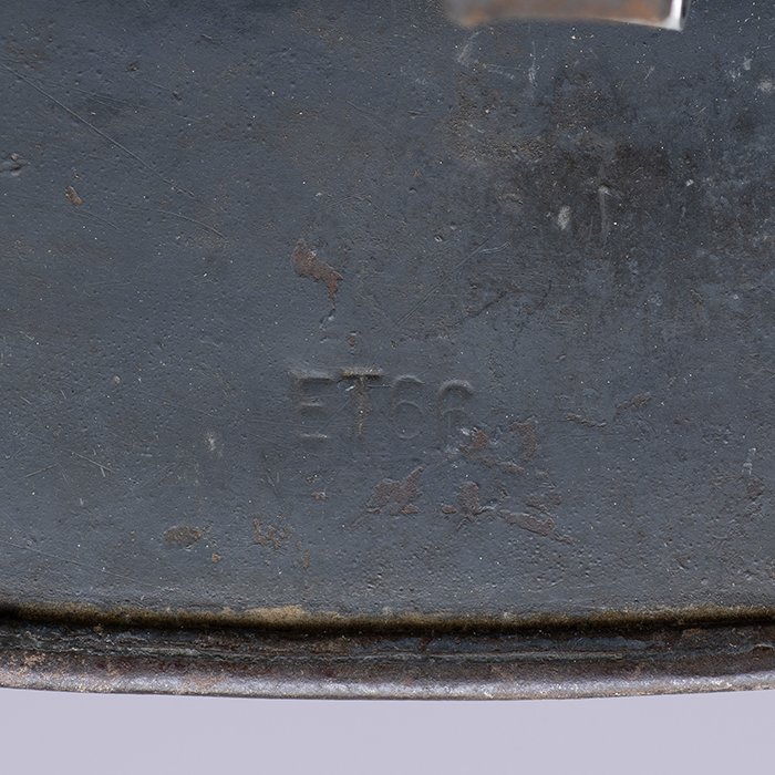 RH11 Luftwaffe M35 double decal olive and brown camouflaged overpaint helmet — image 18