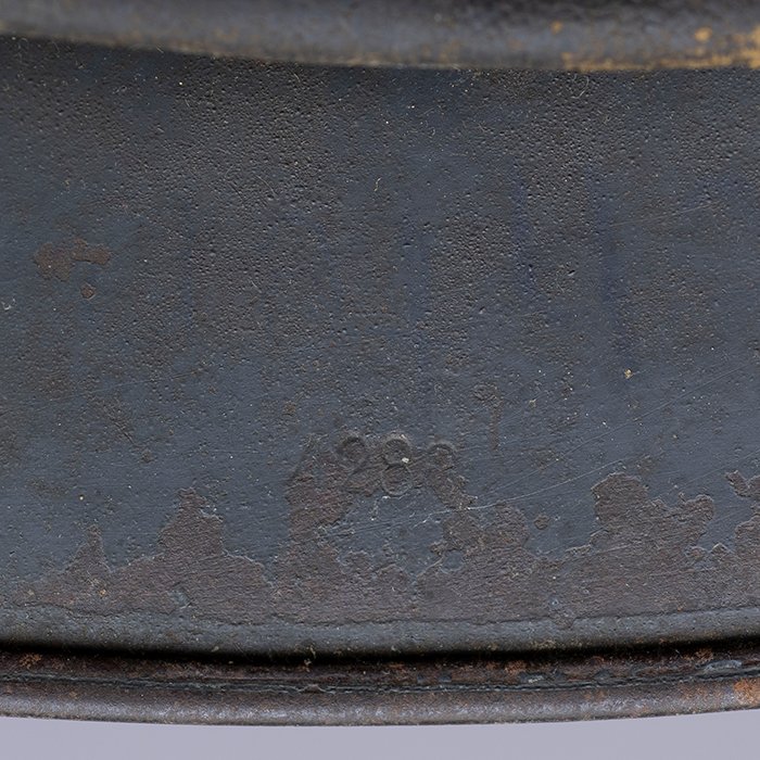 RH11 Luftwaffe M35 double decal olive and brown camouflaged overpaint helmet — image 19