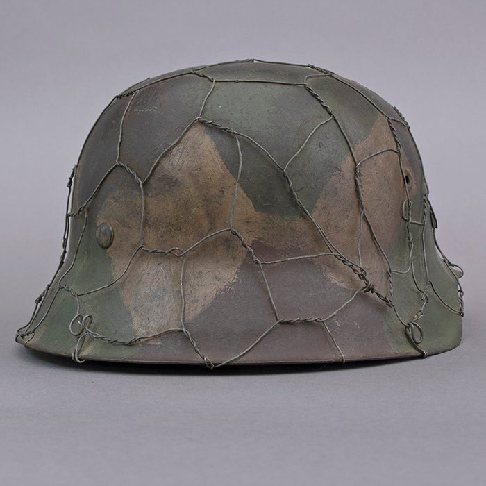 RH9 Heer M42 no decal hand painted full basket wire camouflaged helmet — image 15