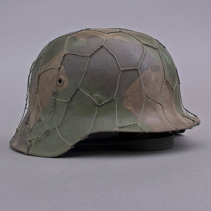 RH9 Heer M42 no decal hand painted full basket wire camouflaged helmet — image 17