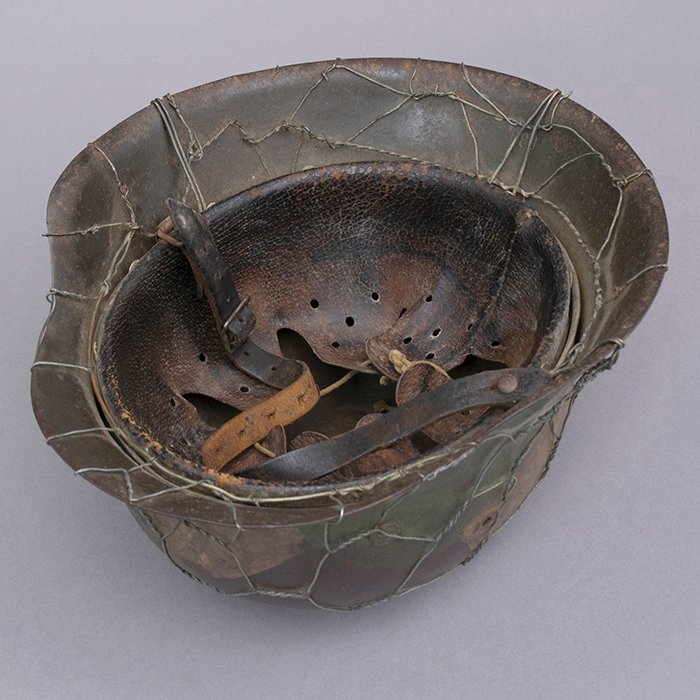 RH9 Heer M42 no decal hand painted full basket wire camouflaged helmet — image 22