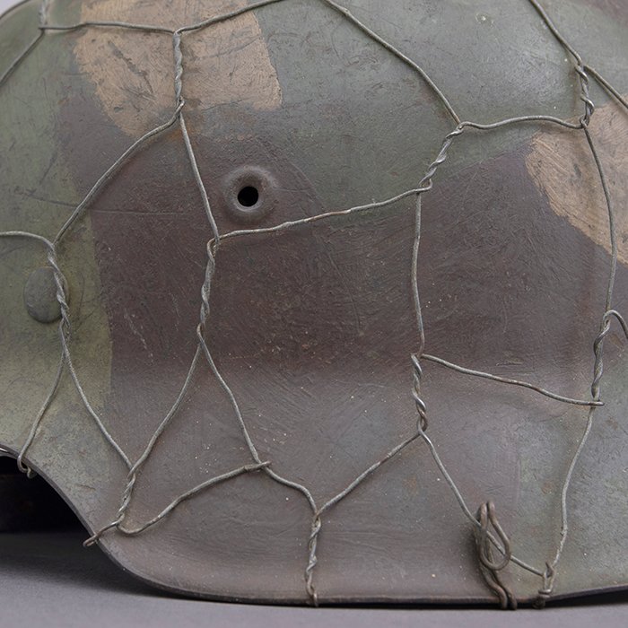 RH9 Heer M42 no decal hand painted full basket wire camouflaged helmet — image 3