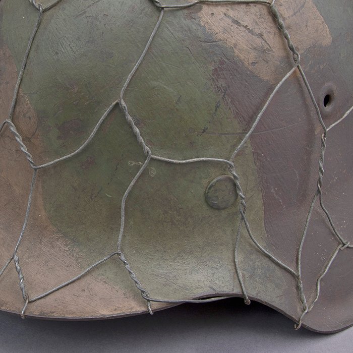 RH9 Heer M42 no decal hand painted full basket wire camouflaged helmet — image 7