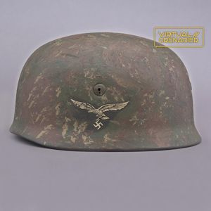 RH10 Luftwaffe M38 single decal hand painted camouflaged Fallschirmjäger helmet