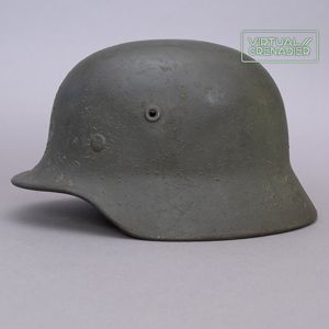 RH2 Heer M40 no decal sawdust over paint helmet