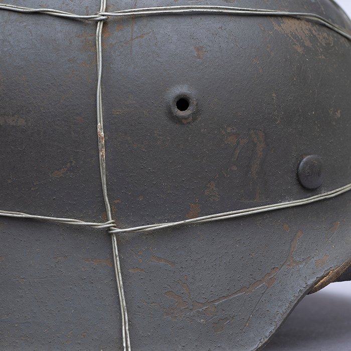 RH4 Named Luftwaffe M42 single decal helmet wire wrapped helmet — image 10