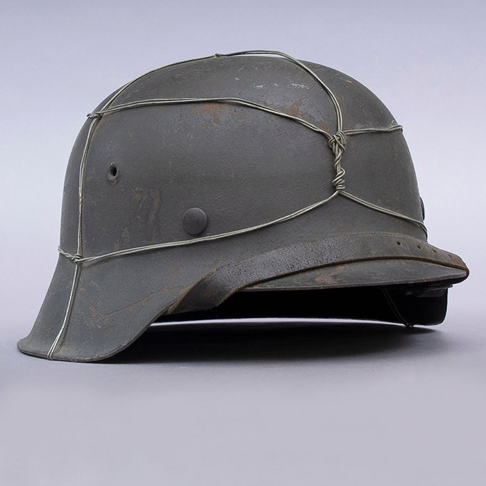 RH4 Named Luftwaffe M42 single decal helmet wire wrapped helmet — image 11