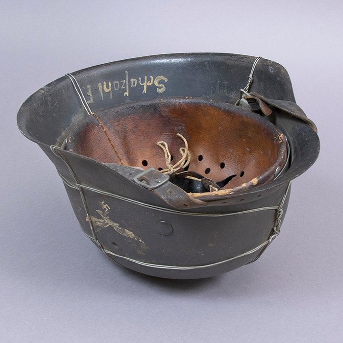 RH4 Named Luftwaffe M42 single decal helmet wire wrapped helmet — image 16