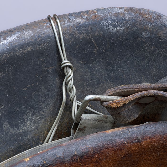 RH4 Named Luftwaffe M42 single decal helmet wire wrapped helmet — image 23