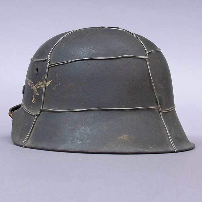RH4 Named Luftwaffe M42 single decal helmet wire wrapped helmet — image 8