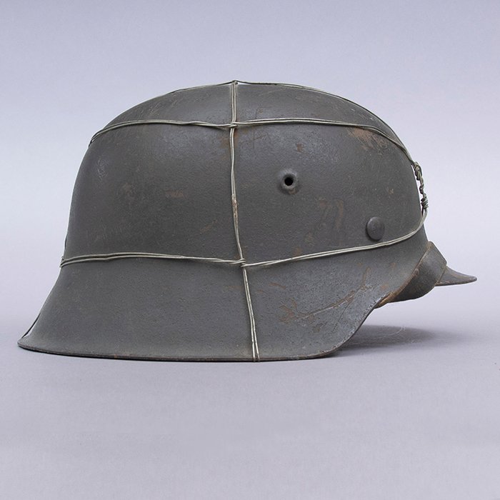 RH4 Named Luftwaffe M42 single decal helmet wire wrapped helmet — image 9
