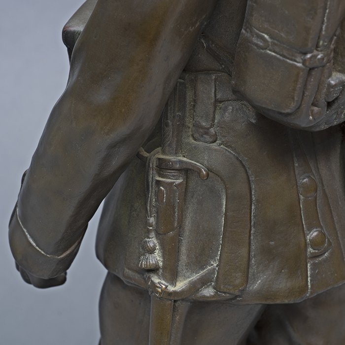 DMI50 Large bronze sculpture of a 19th century Imperial German Army Infantryman — image 10