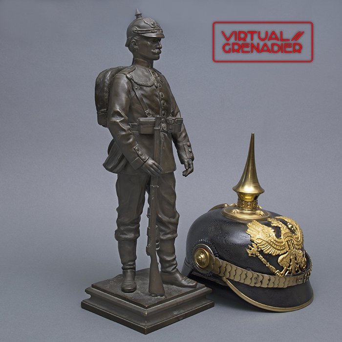 DMI50 Large bronze sculpture of a 19th century Imperial German Army Infantryman — image 2