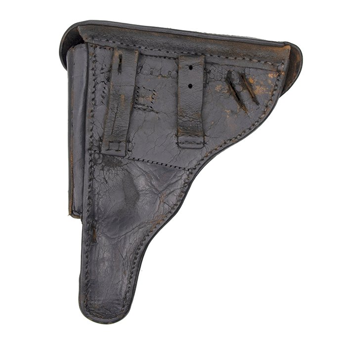 FWI7 Well used Imperial black leather hard shell P08 holster — image 6