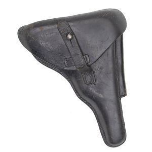 FWI7 Well used Imperial black leather hard shell P08 holster