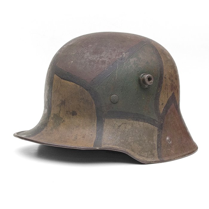 BCH77 M16 four color camouflaged helmet with full liner and chinstrap — image 10