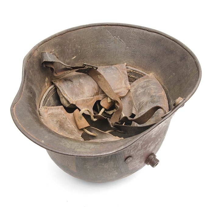 BCH77 M16 four color camouflaged helmet with full liner and chinstrap — image 13