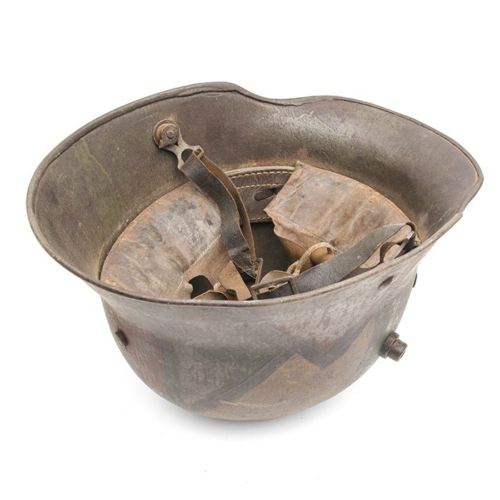 BCH77 M16 four color camouflaged helmet with full liner and chinstrap — image 14