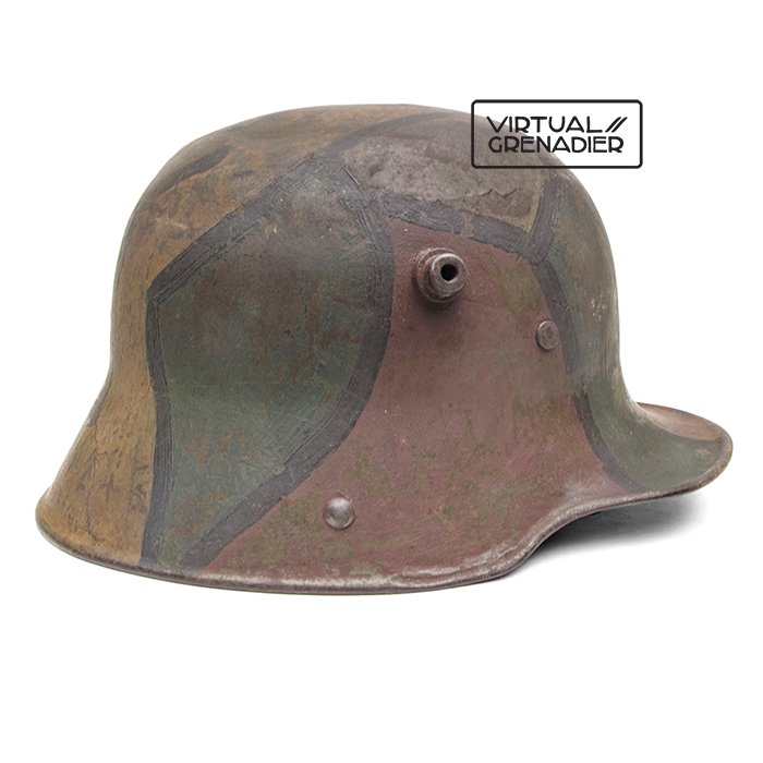 BCH77 M16 four color camouflaged helmet with full liner and chinstrap — image 2