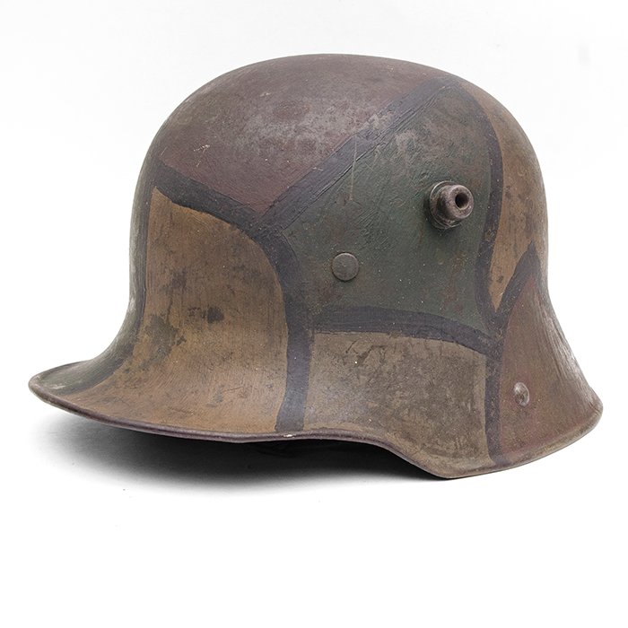 BCH77 M16 four color camouflaged helmet with full liner and chinstrap — image 6