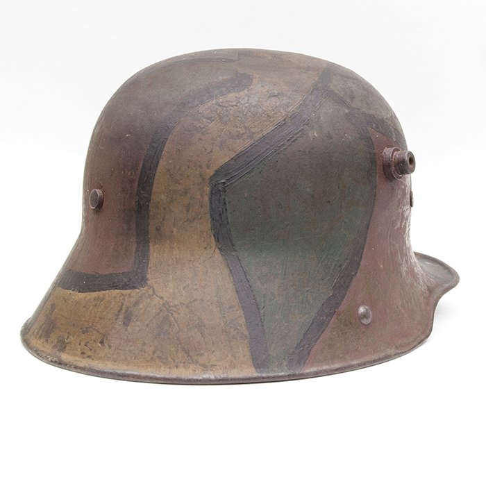 BCH77 M16 four color camouflaged helmet with full liner and chinstrap — image 8