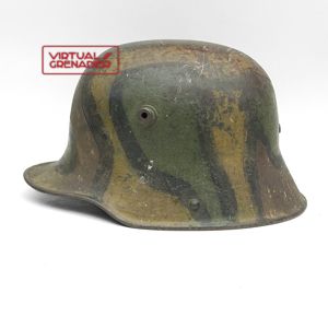 CBH50 M16 striped camouflaged helmet with full liner and chinstrap