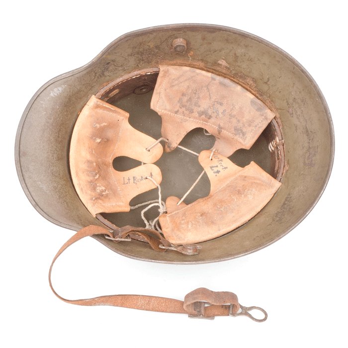 BCH12 Excellent M16 named camouflaged helmet with full liner and chinstrap — image 9