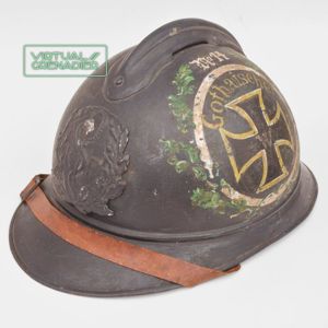 MMH1 German souvenir painted French WWI helmet